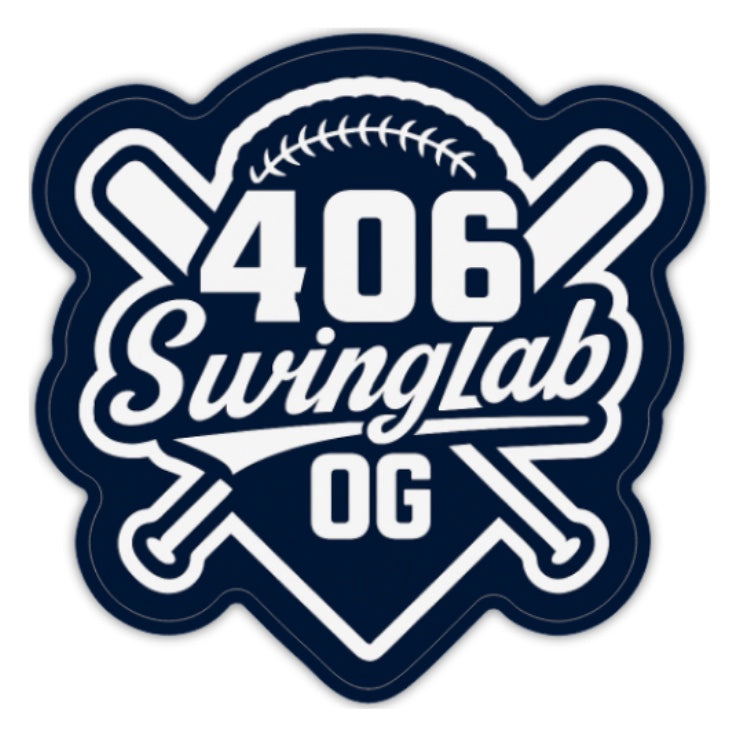 .406 SwingLab Logo With Crossed Bats and OG at the bottom